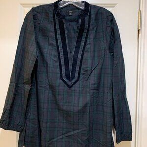 J Crew Tartan Tunic Sz Sm